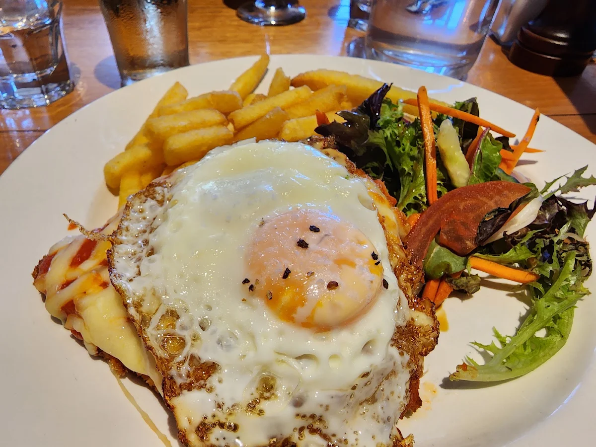 Chicken Parma with Egg