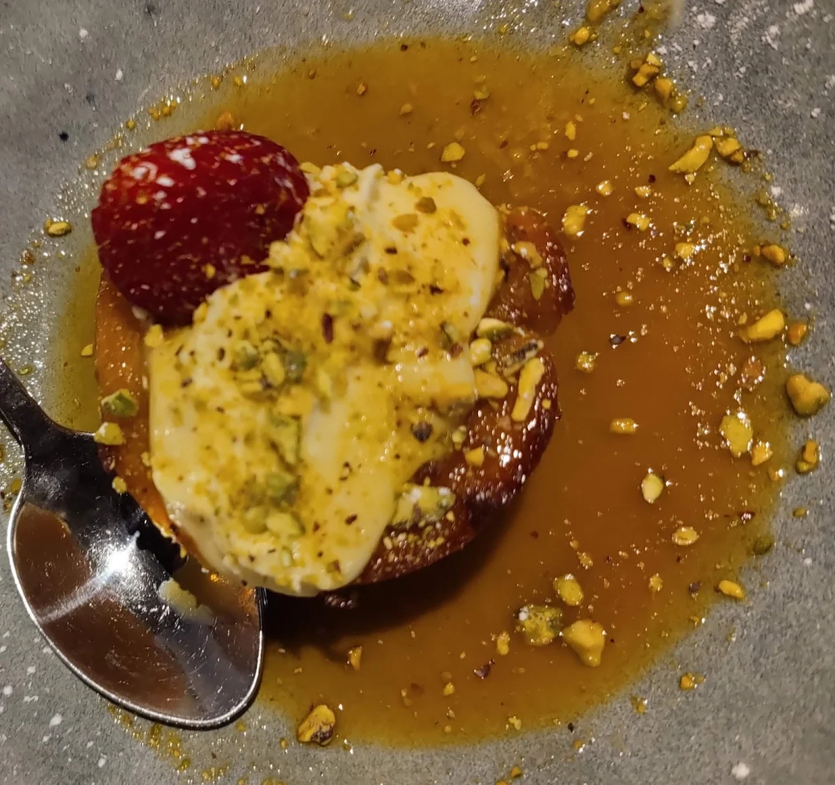 Orange Almond Cake with Mascarpone and Pistachios