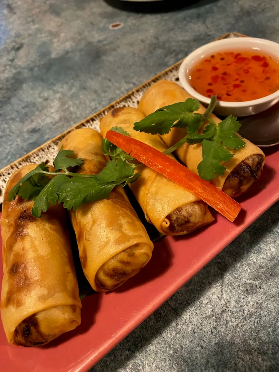 Vegetable Spring Rolls, Som Tam Thai Restaurant
