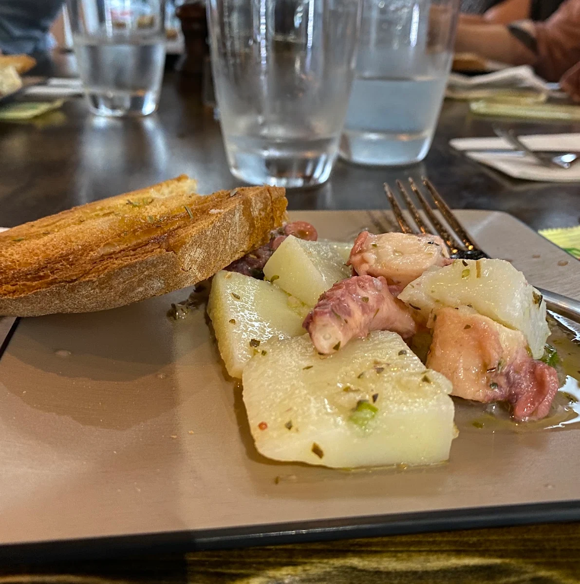 Garlic Bread and Potato Salad