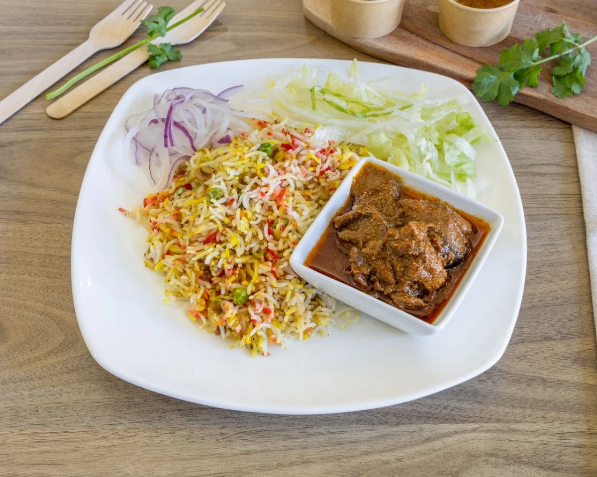 Chicken Curry with Biryani