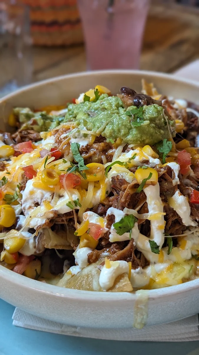 Pulled Pork Nachos, Village Cantina