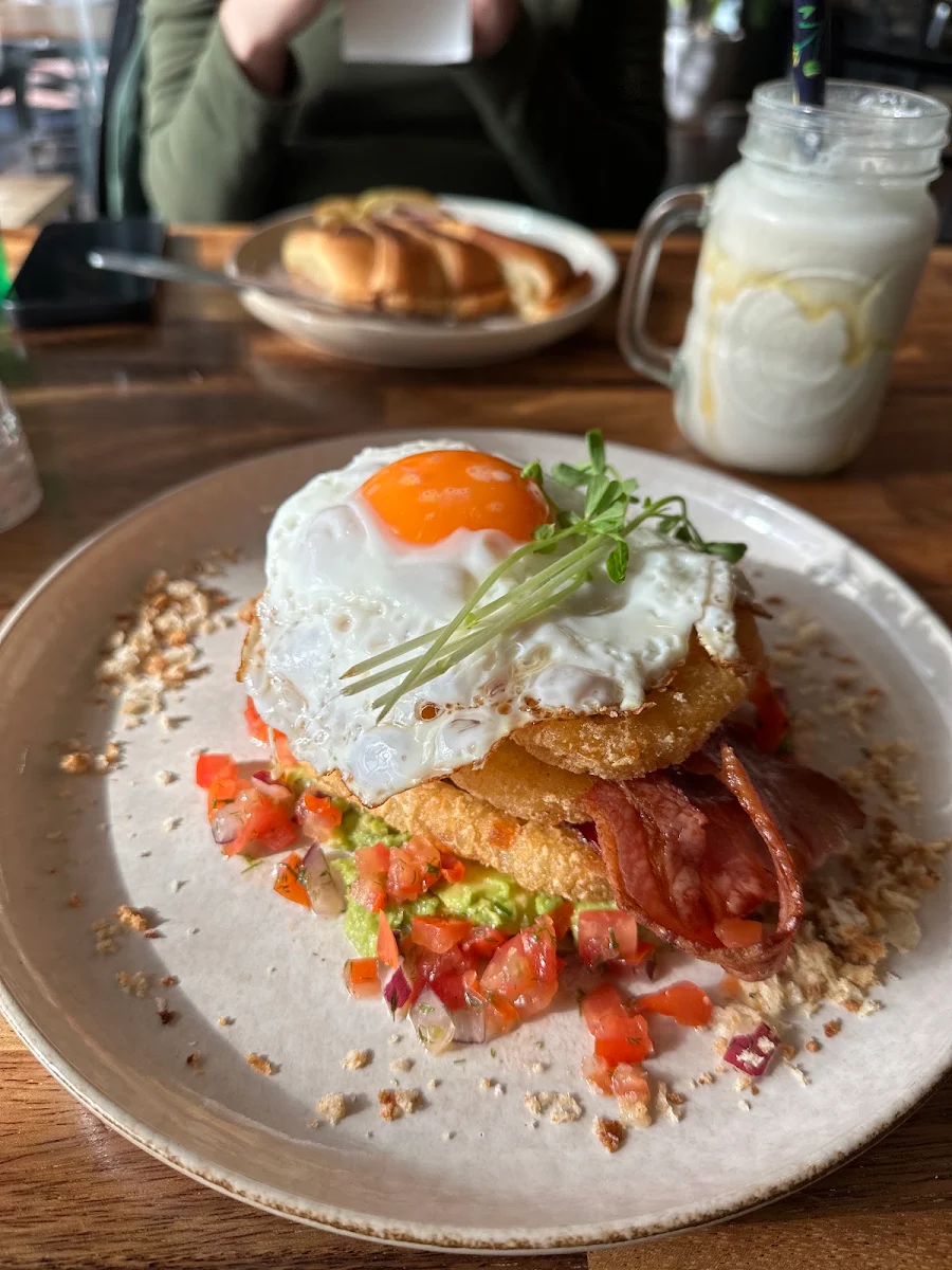 Hash Brown Stack, SPILL THE BEANS CAFE