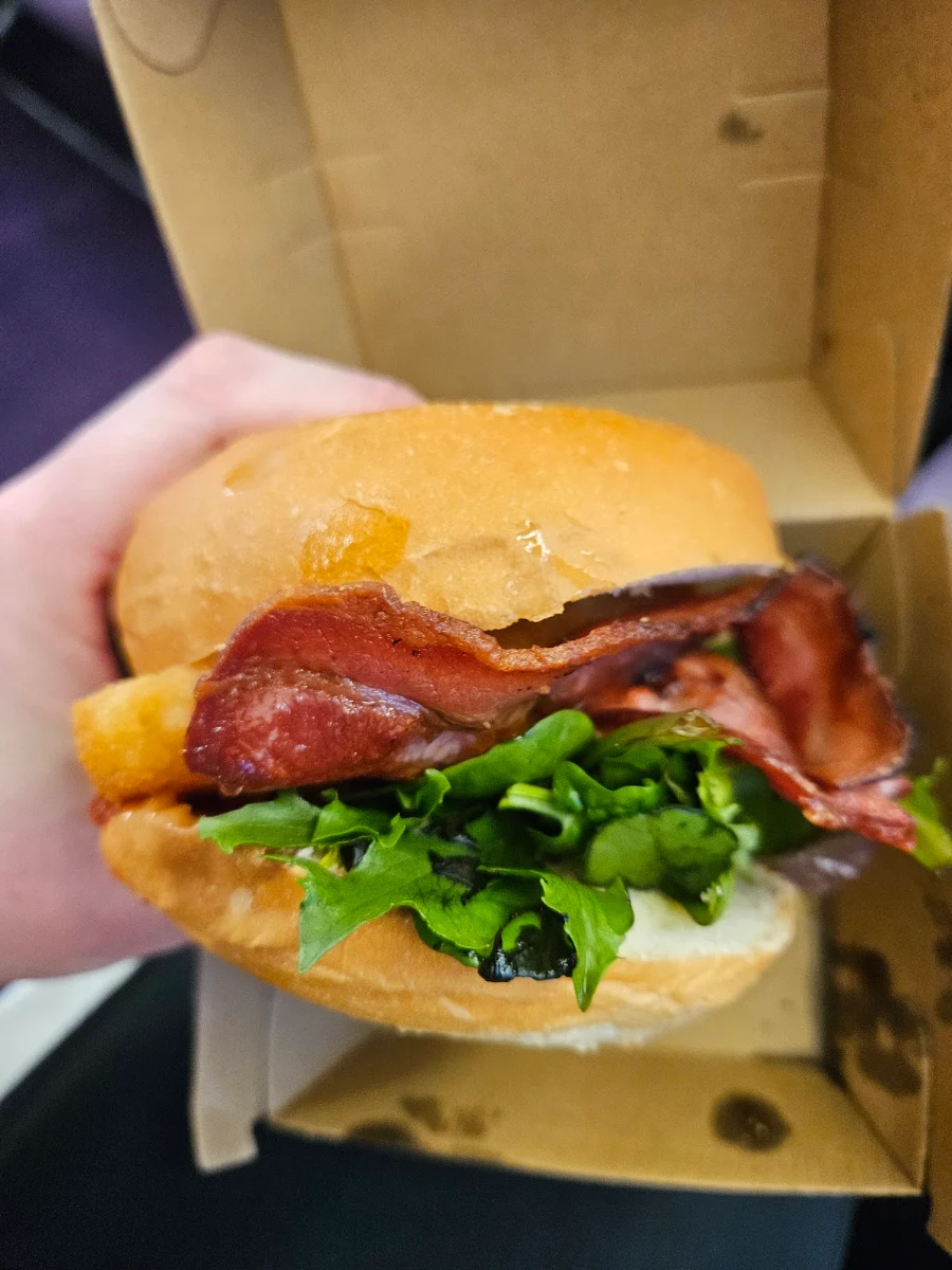 Bacon Egg and Hash Brown Roll
