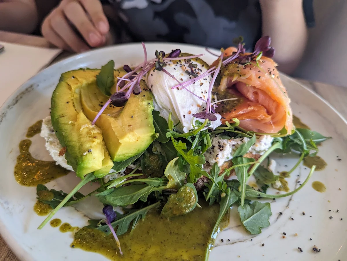 Salmon and Avo on Sourdough