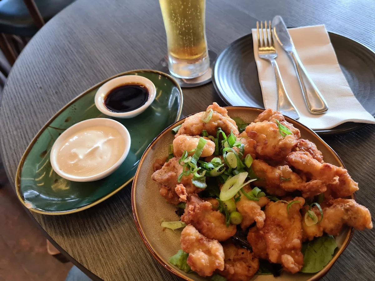 Popcorn Chicken with Spicy Mayo