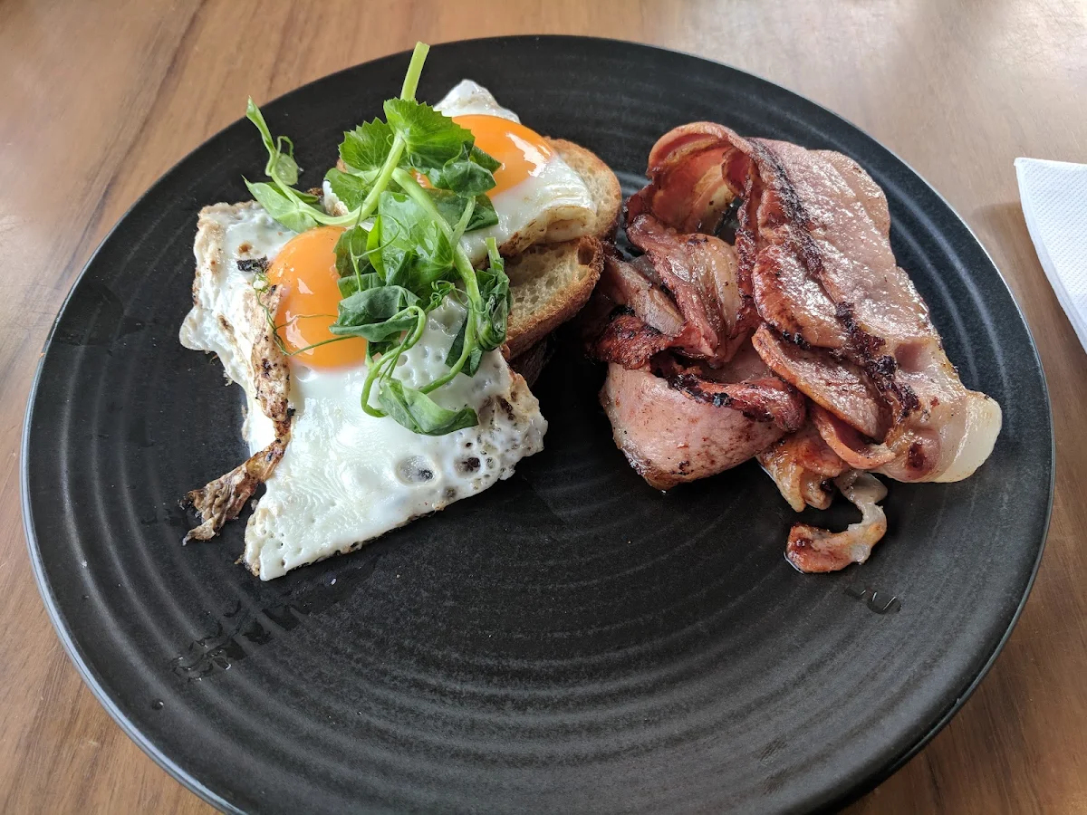 Bacon and Eggs on Sourdough