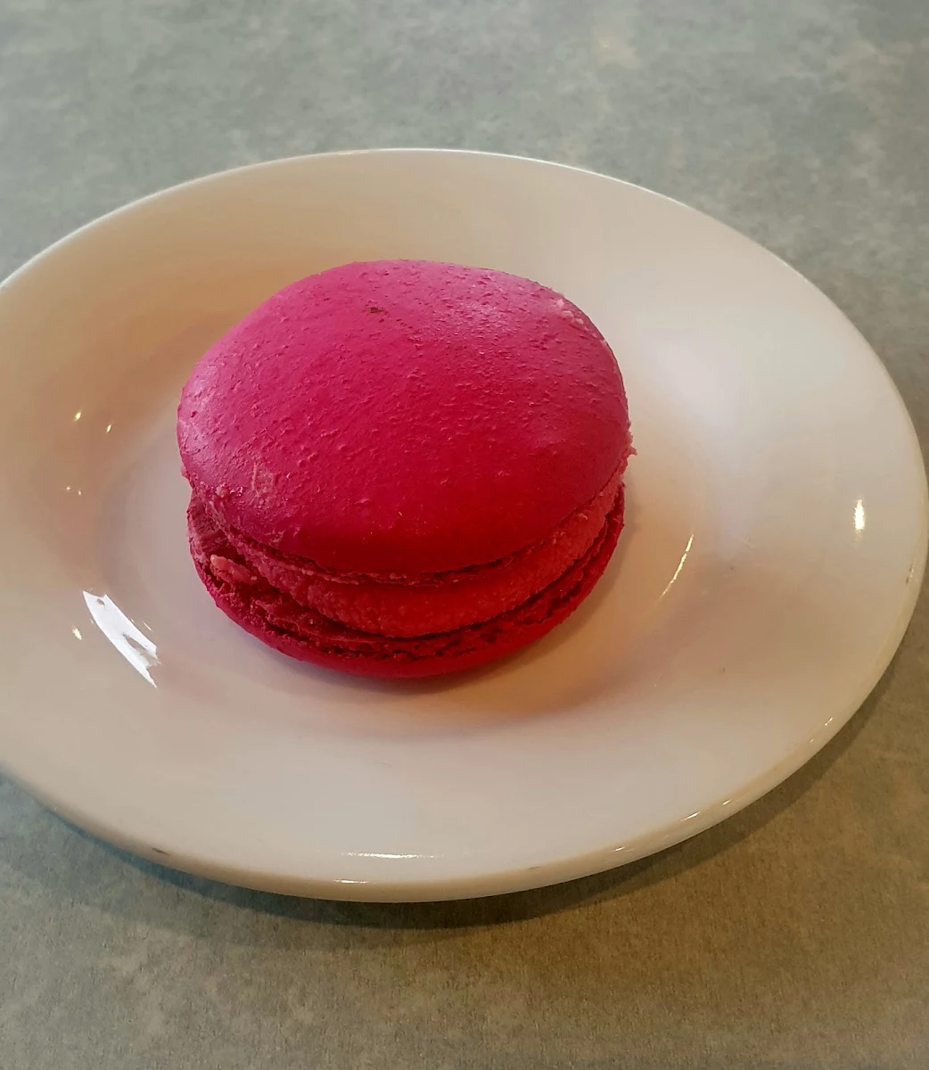 Raspberry Macarons, Olivers Bakery & Cafe