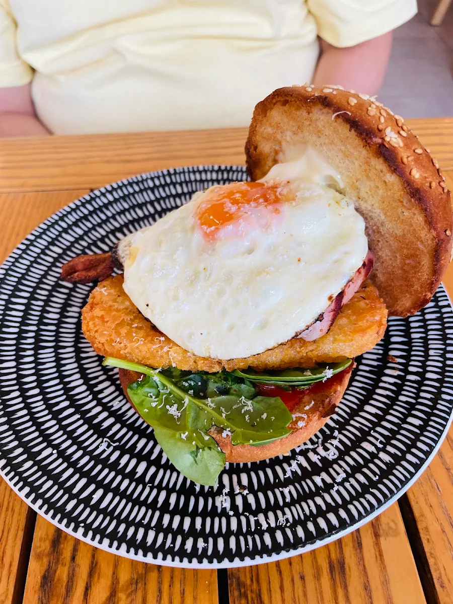 Egg and Bacon Burger