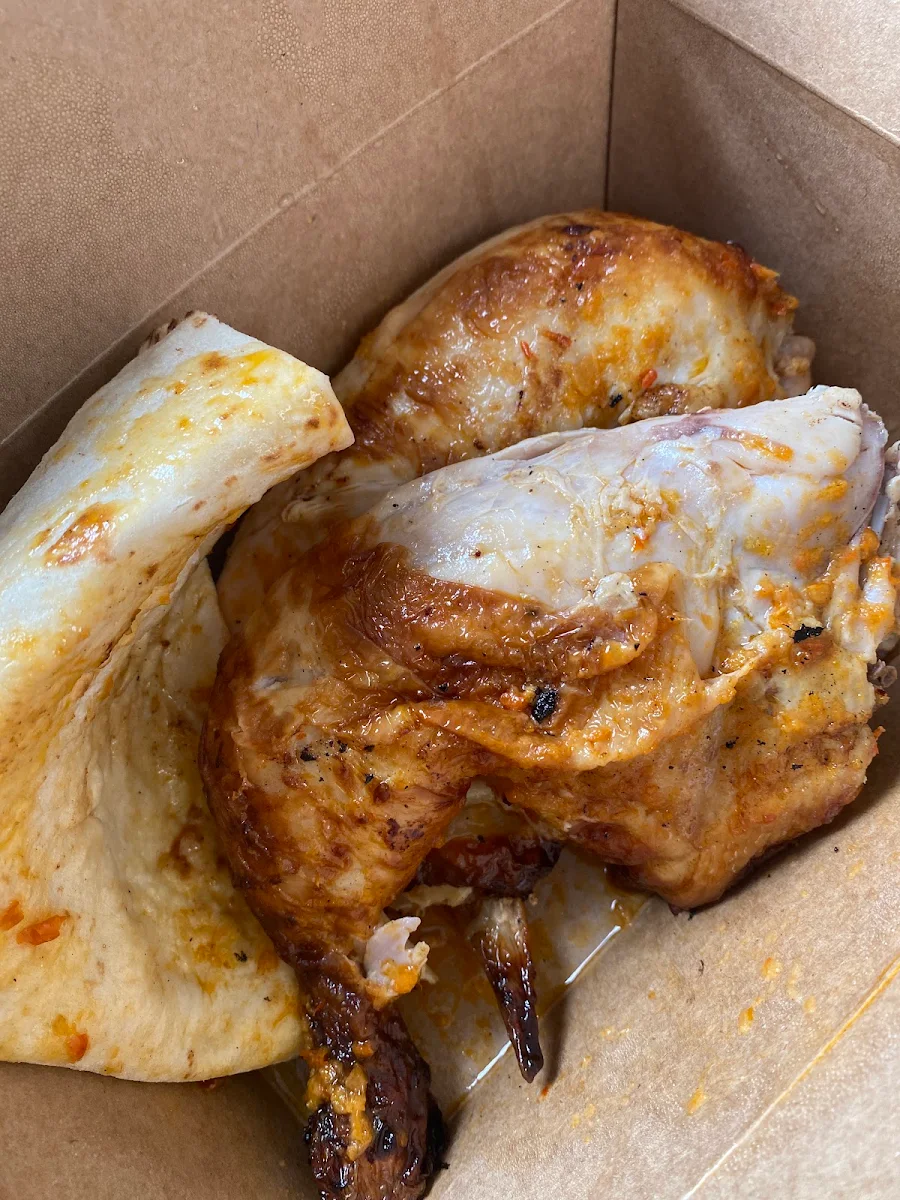 Half Roasted Chicken Comes with Pita and Selected Sides
