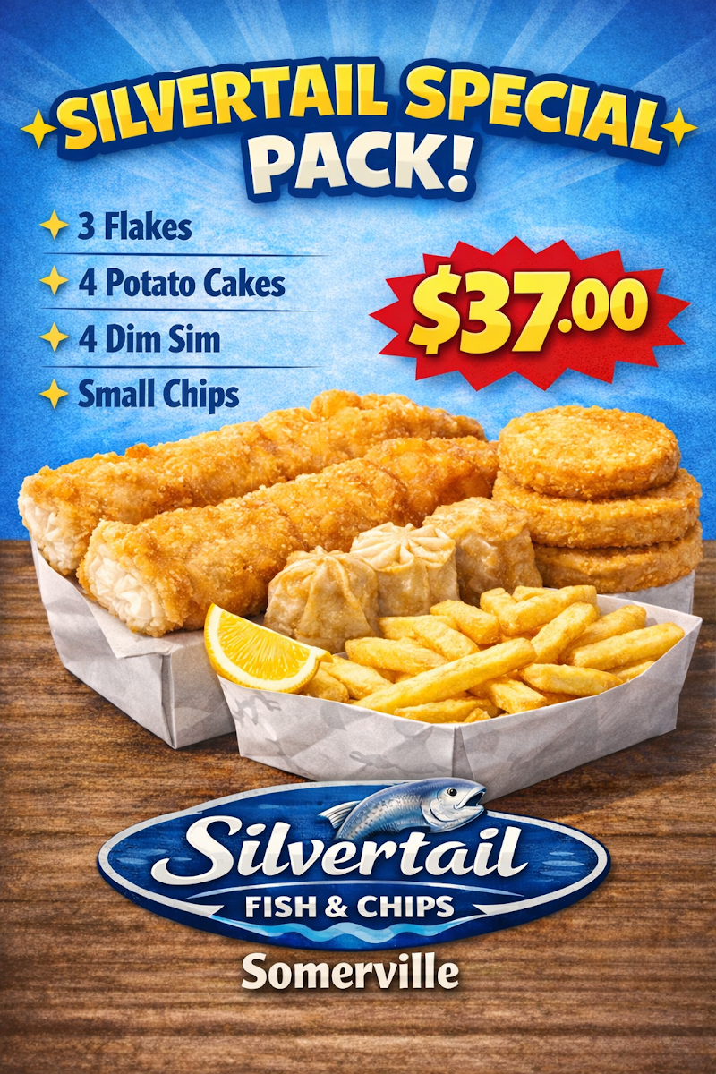 Fish Bites N Chips, Silvertail Fish & Chips