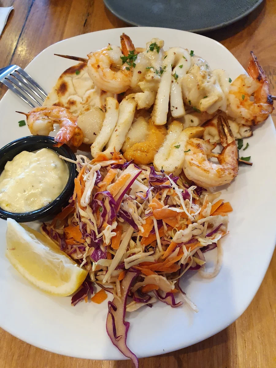 Seafood Souvlaki