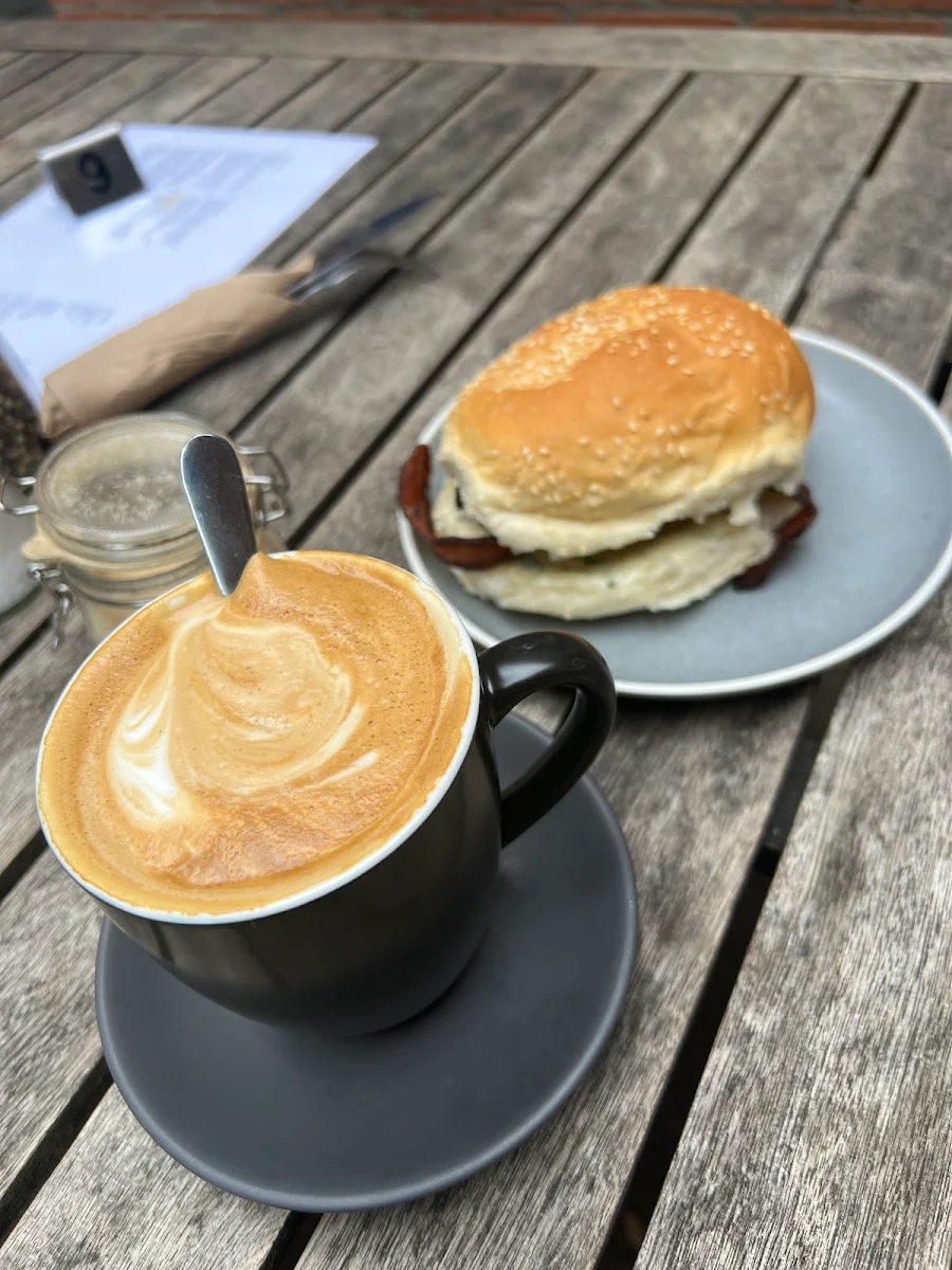 Coffee and Bacon and Egg Roll