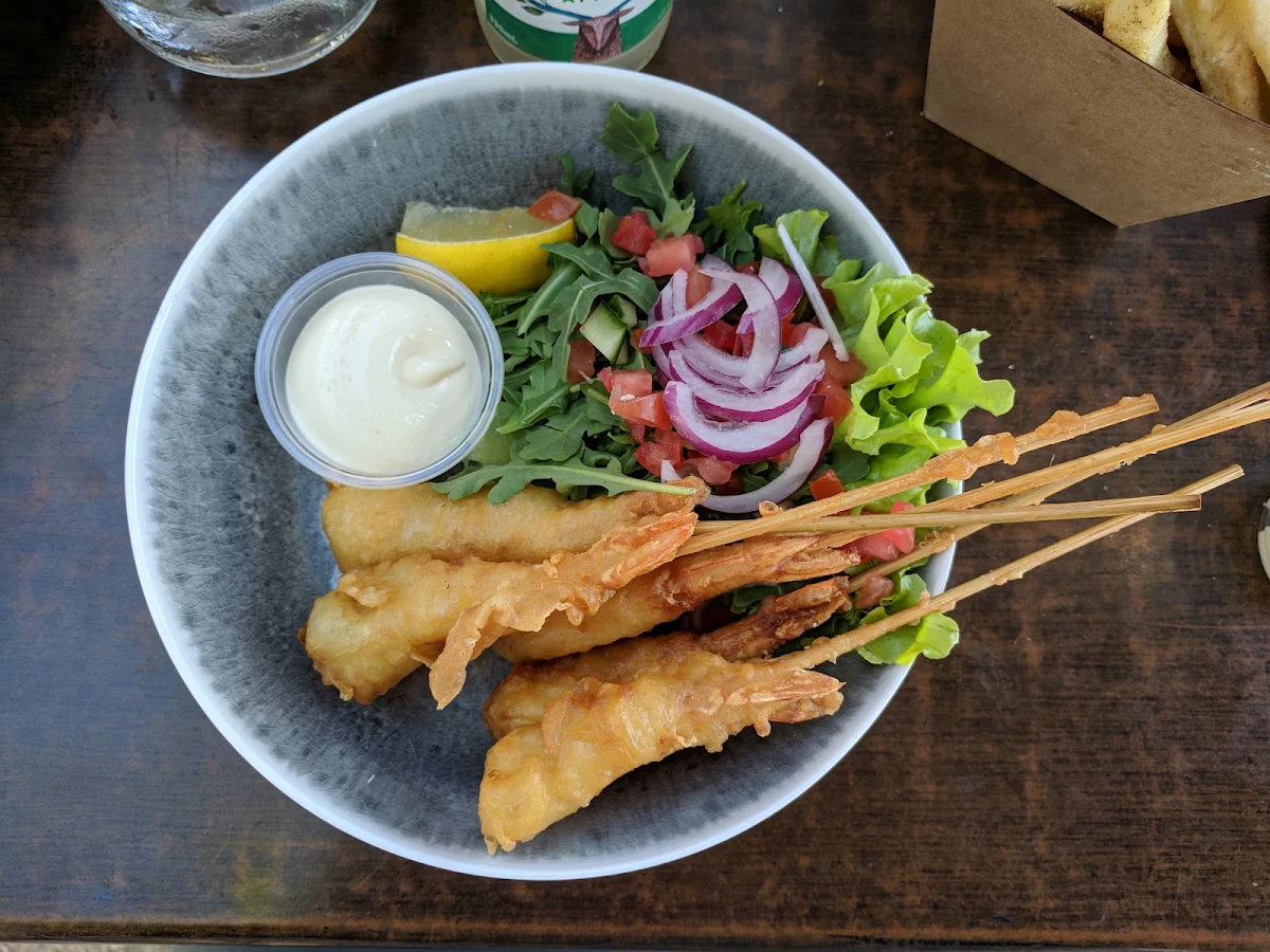 Salt and Pepper Calamari with Chips & Lime Aioli