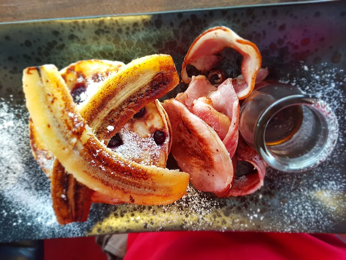 Buttermilk Pancakes with Bacon and Banana