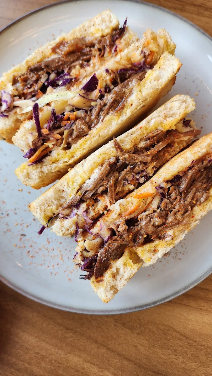 Pulled Beef Toast, Purple Rain Cafe