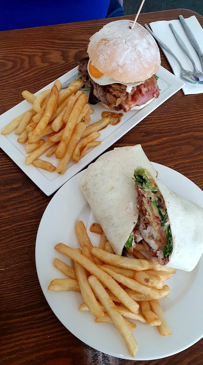 Chickn Schnitzel and Steak Roll