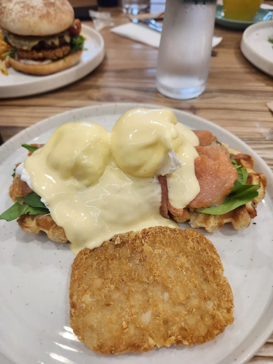 Waffles Benedict, H Cafe & Bar Deception Bay