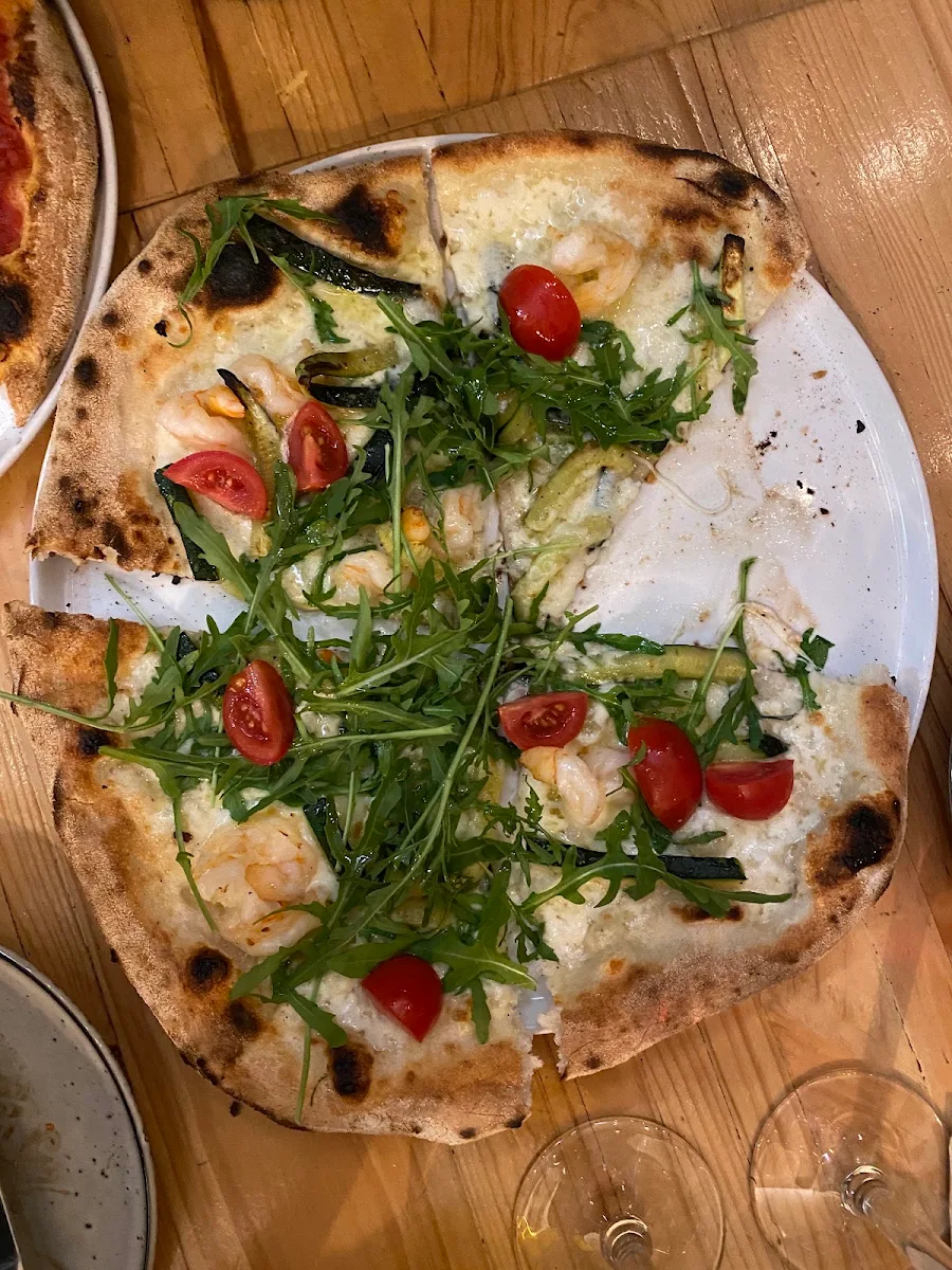Prawns Pizza, Pizza at Yours by Emiliano