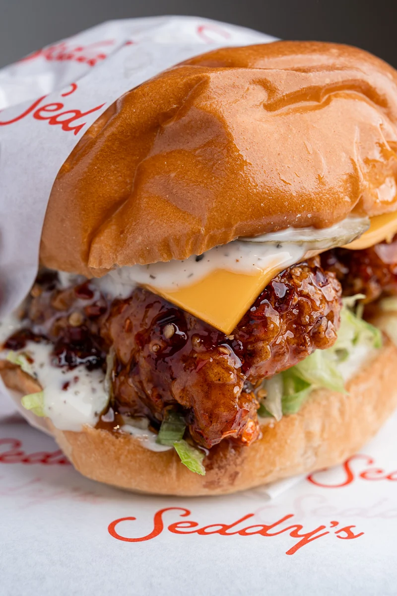Hot Honey Fried Chicken Burger