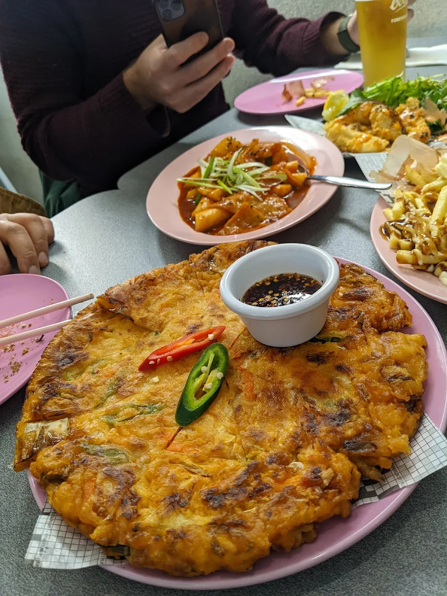 Seafood Pancake with Dipping Sauce