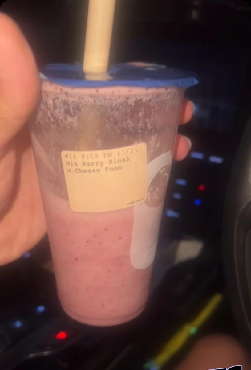 Mixed Berry Slushie with Cream Cheese