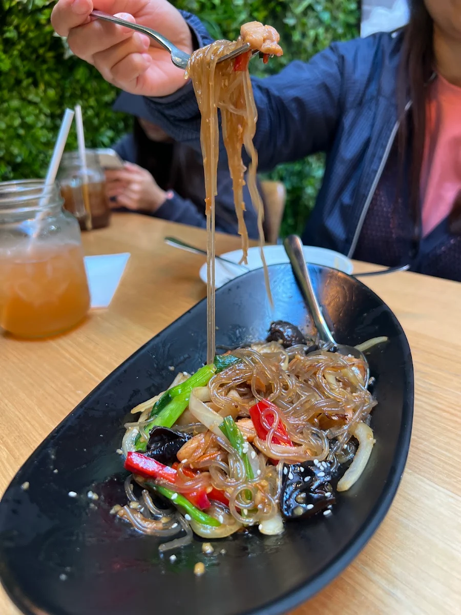 Japchae, Gami Chicken & Beer