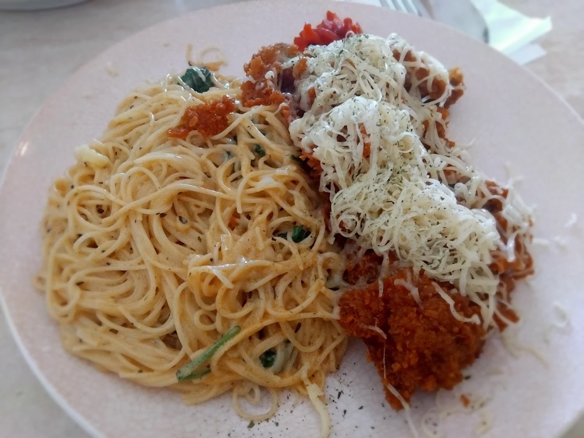 Chicken Katsu with Creamy Spaghetti