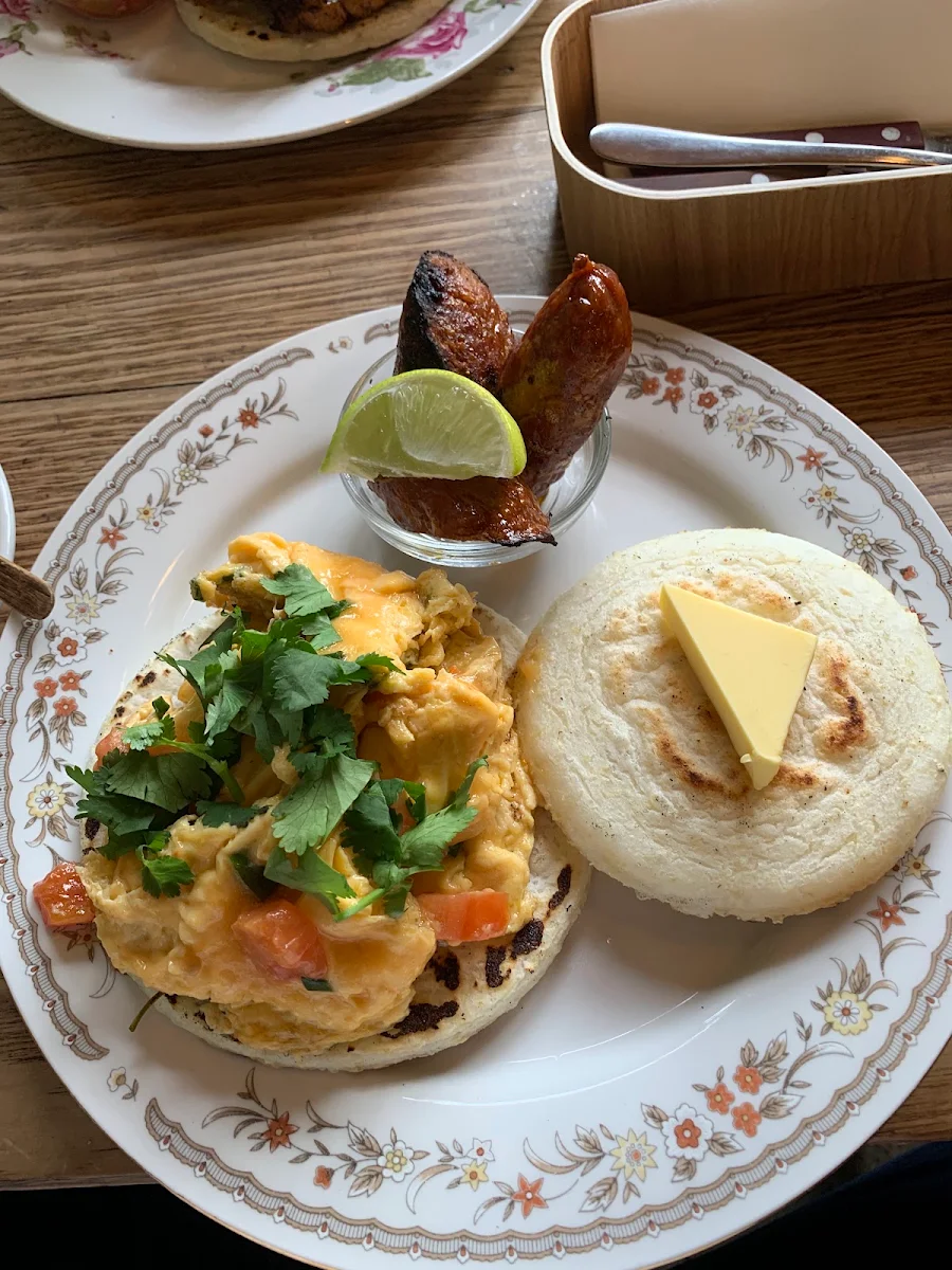 Free-Range Scrambled Eggs - Arepa
