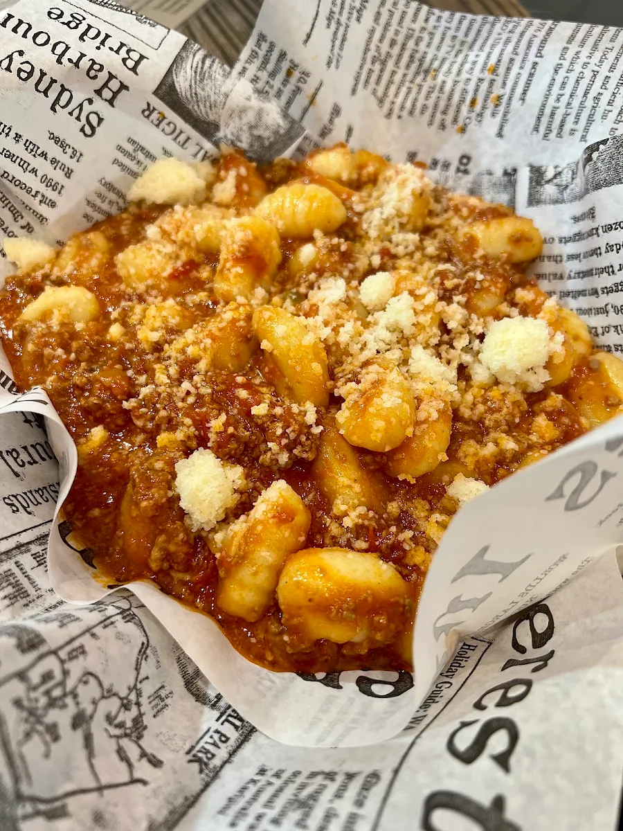 Gnocchi with Meatballs, Friggitoria