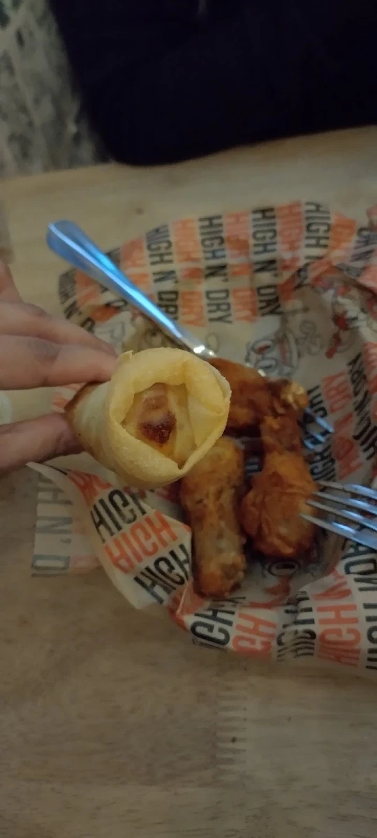 Cheeseburger Springrolls, High N' Dry