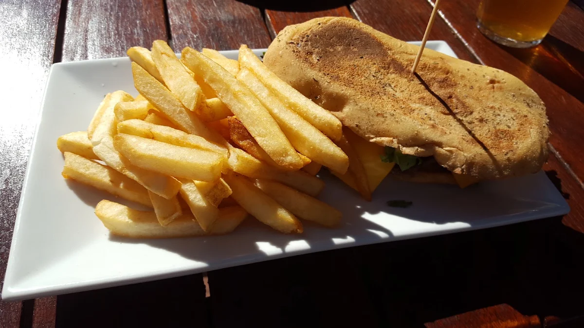 Steak Sandwich and Fries