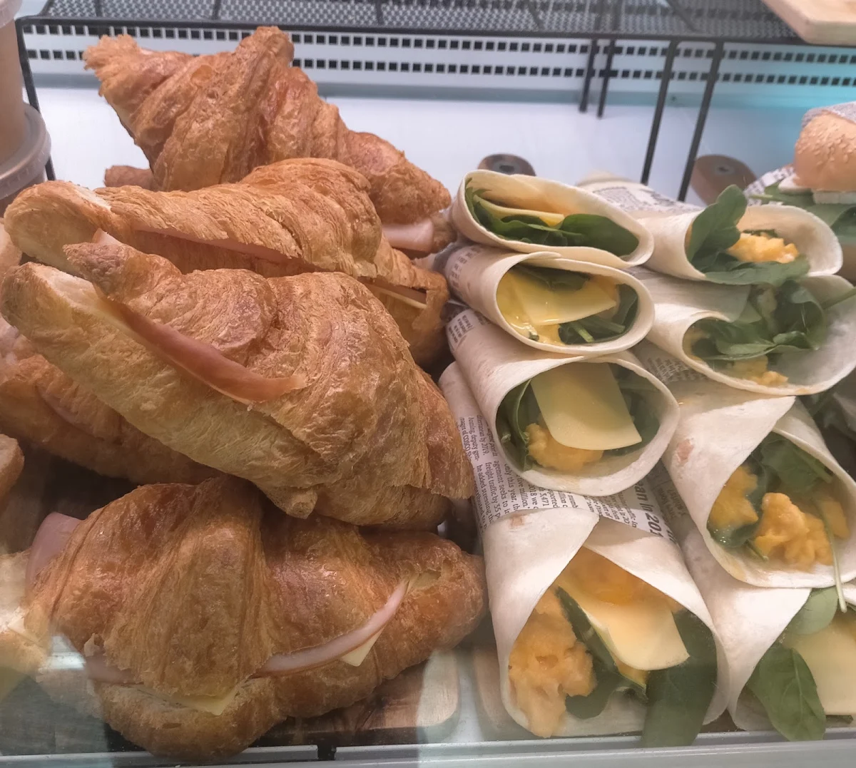 Breaky Wraps & Ham and Cheese Croissant