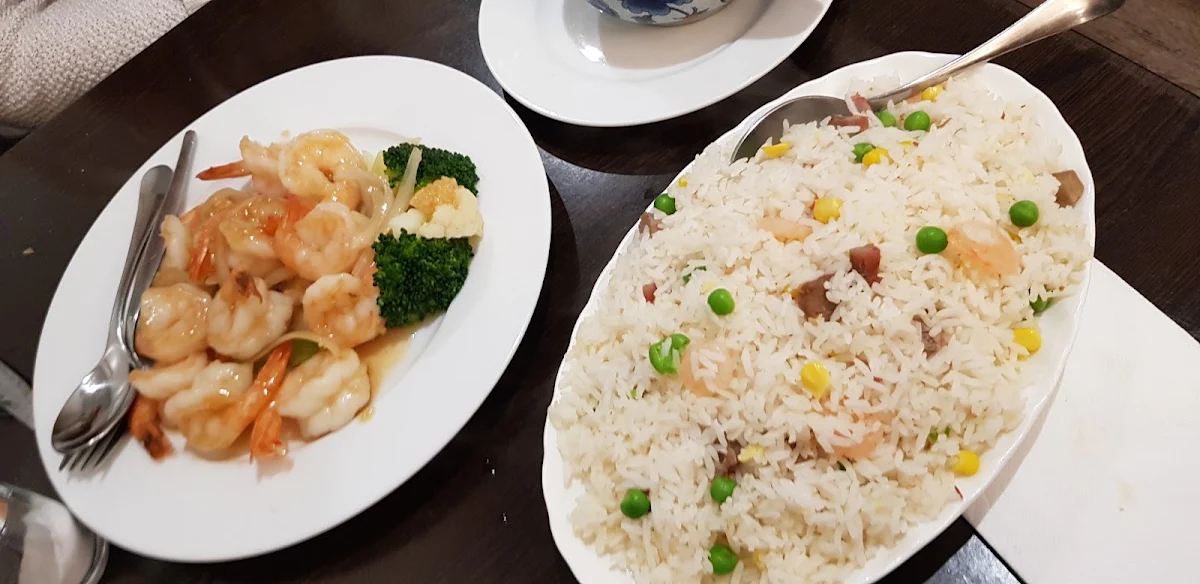 Garlic Prawns and Fried Rice