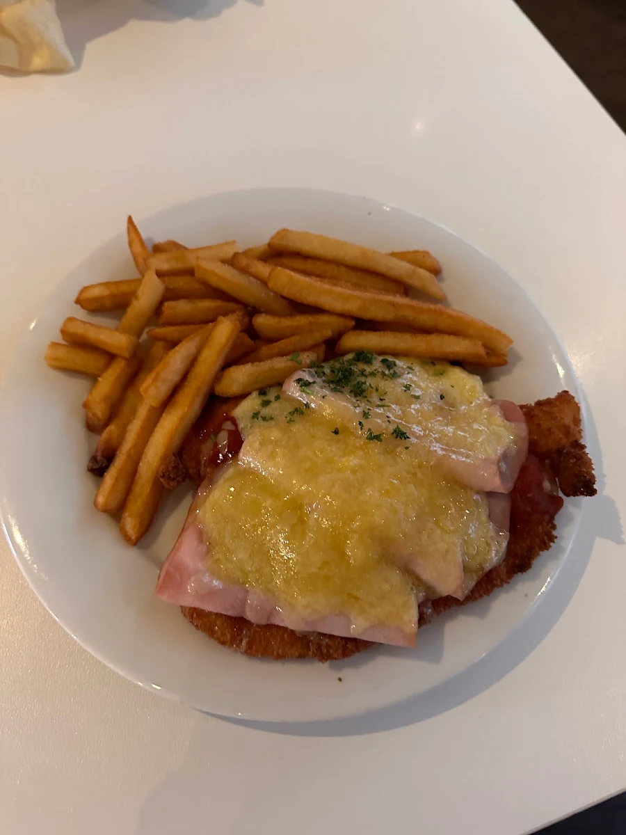 Chicken Schnitzel and Chips