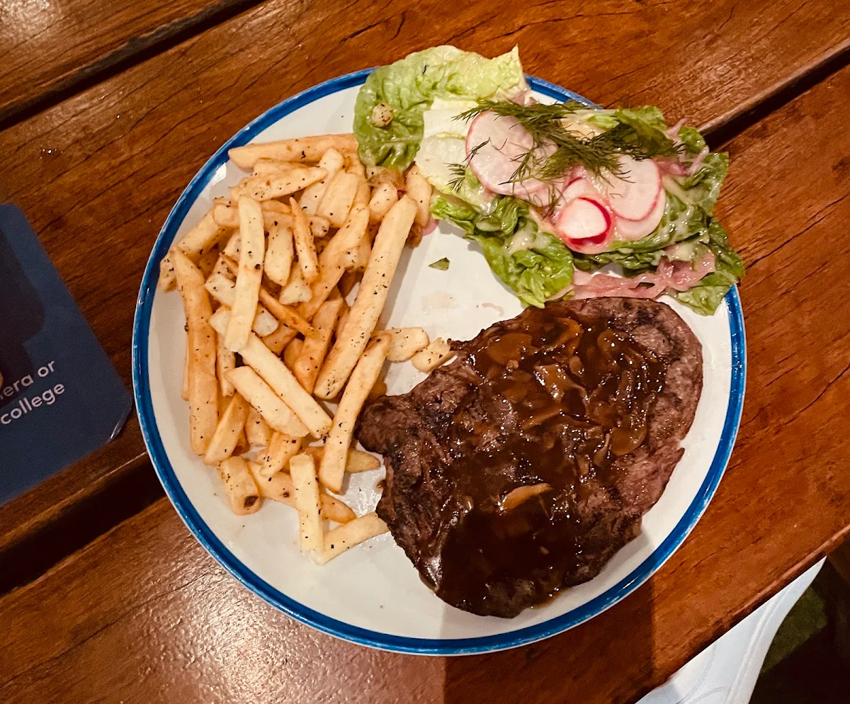 Steak with Mushroom Sauce