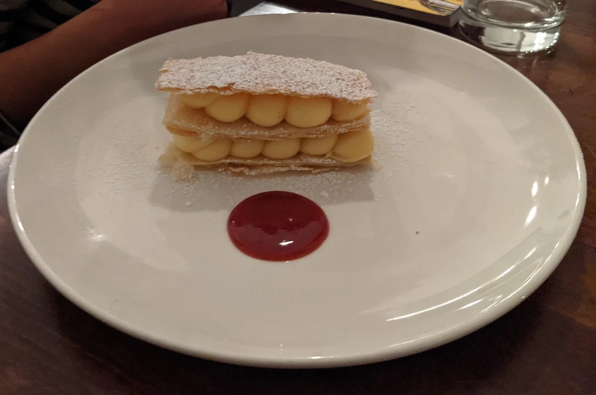 Vanilla Slice, The School House Restaurant