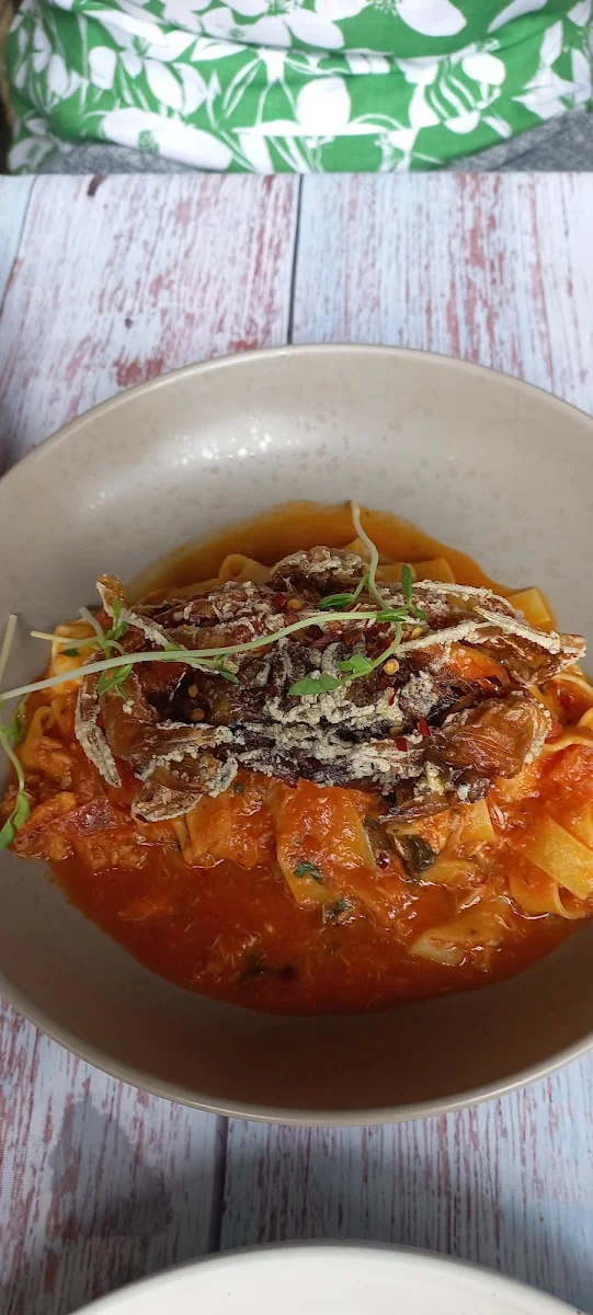 Soft Shell Chilli Crab Pasta