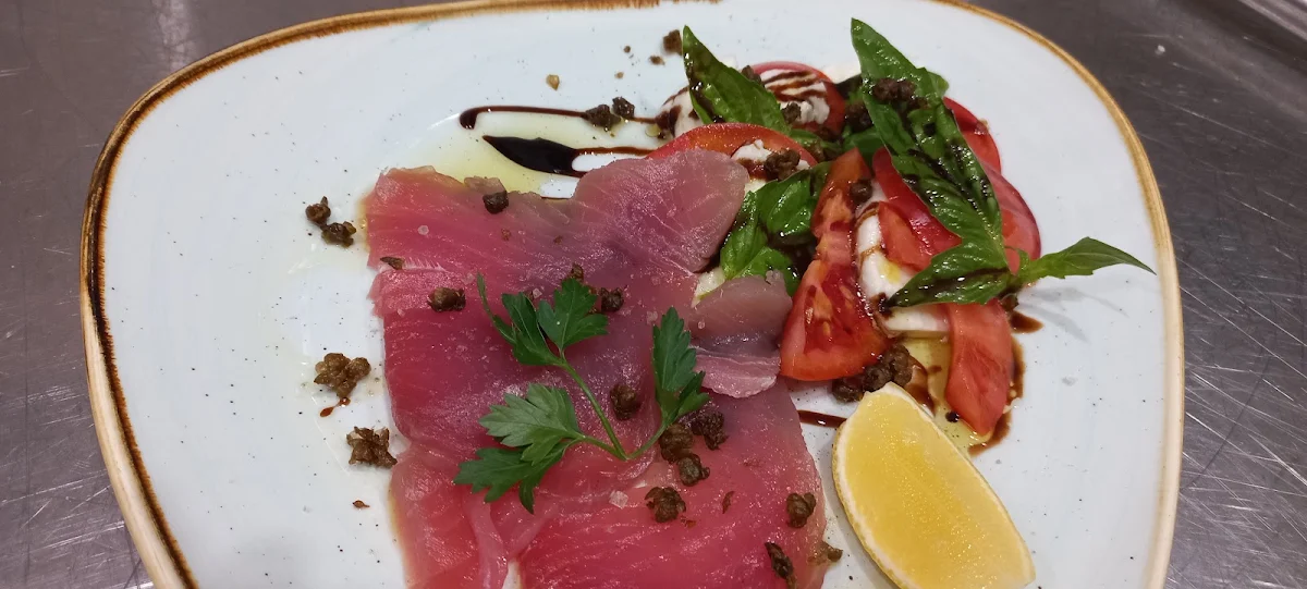 Yellowfin Tuna Sashimi with Caprice Salad and Fried Capers