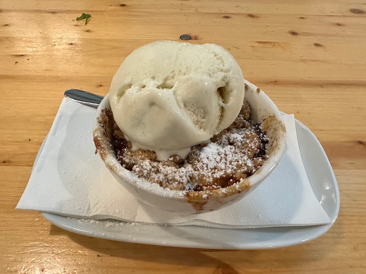 Apple Crumble with Vanilla Ice Cream