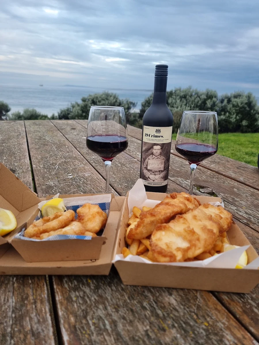 Fish and Chips Scallops and Calimari
