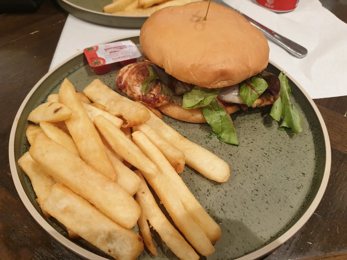 Chicken Burger, Maple & Co Cafe Bankstown