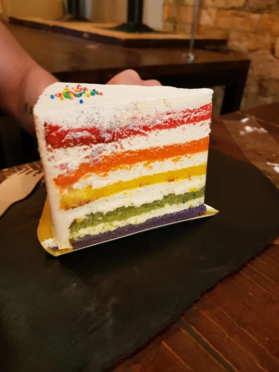 Rainbow Cake Slice