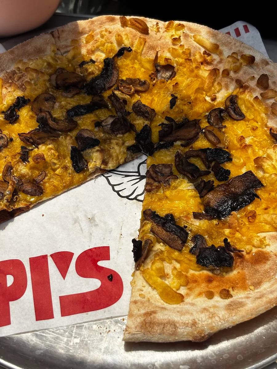 Fungai Pizza with Vegan Cheese