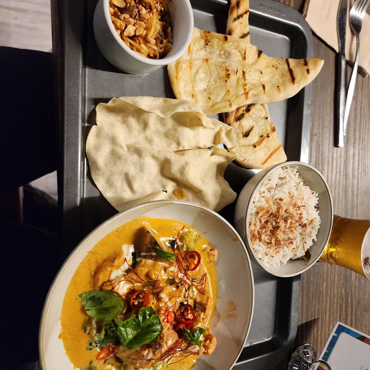 Red Chicken Curry with Rice