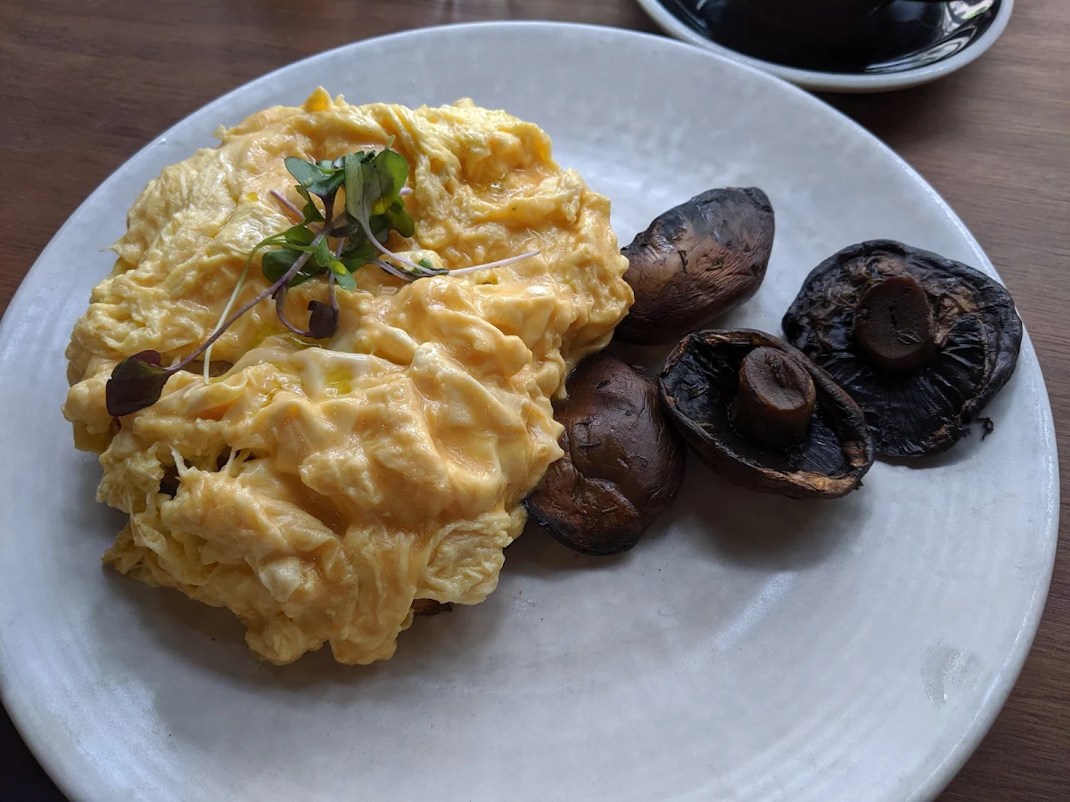 Scrambled Eggs on Sourdough Toast