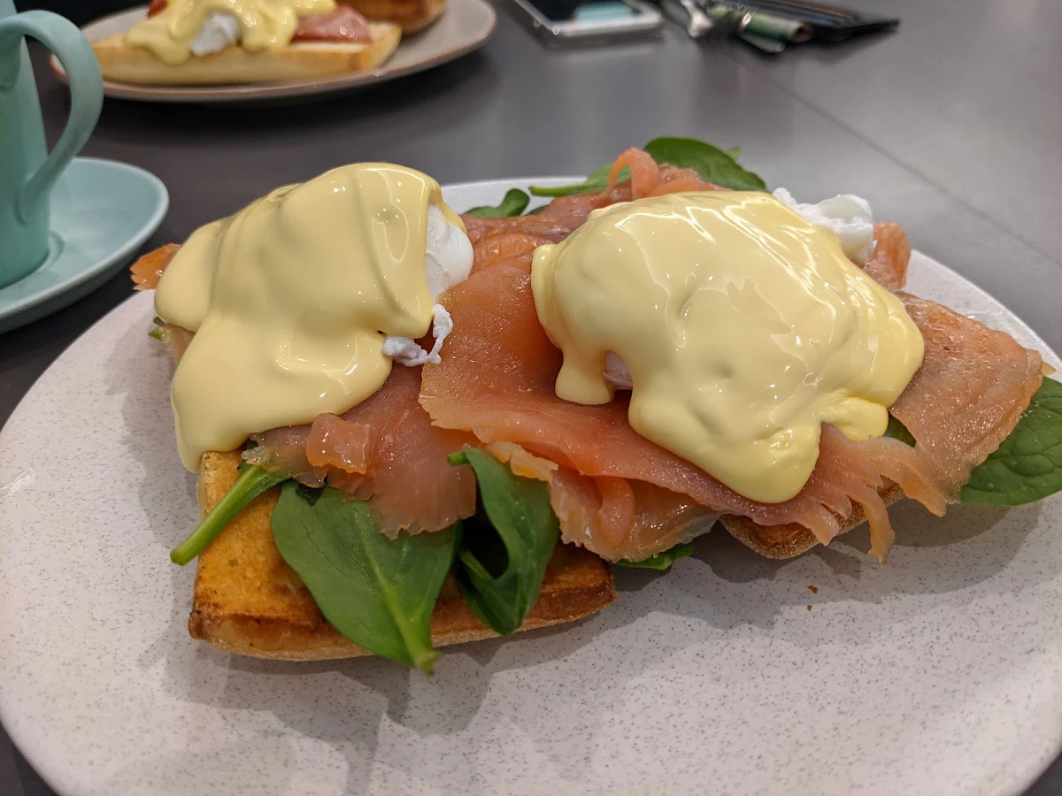 Eggs Bene - Salmon, The Coffee Club Café - Majura