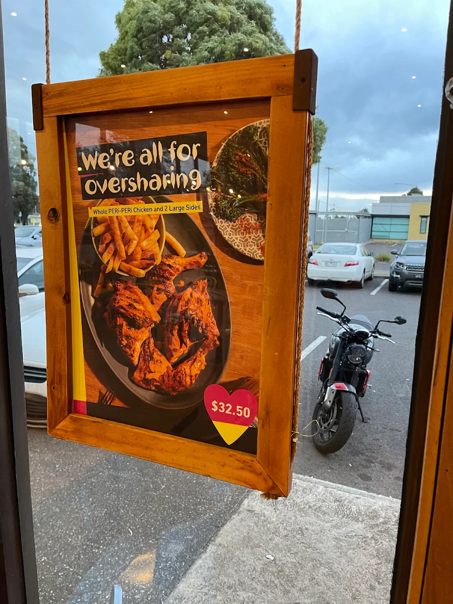 Menu, Nando's Melton