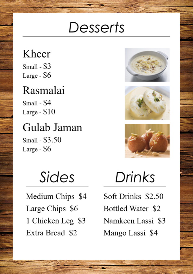 Menu, BBQ Tonight Auburn
