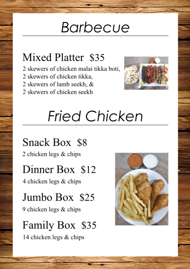 Menu, BBQ Tonight Auburn